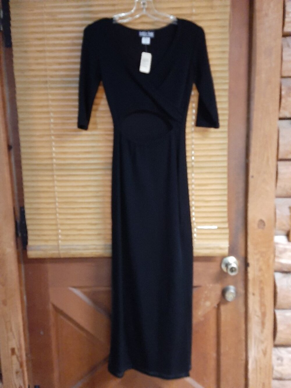 Long black dress, unique, size small